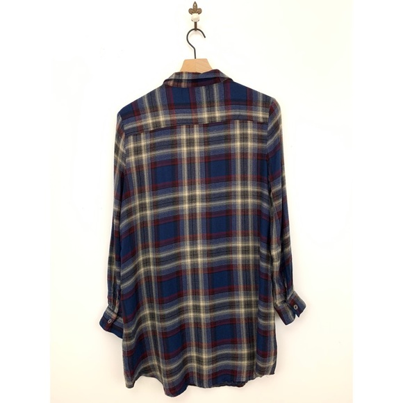 Vintage Havana Lace Up Plaid Tunic Dress Small - Picture 3 of 7